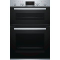 Bosch MBS533BS0B 59.4cm Built In Electric Double Oven with 3D Hot Air - Stainless Steel
