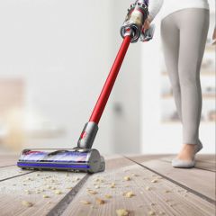 (476597-01) V11EXTRA Stick Vacuum Cleaner - 60 Minutes Run Time - Nickel/Red