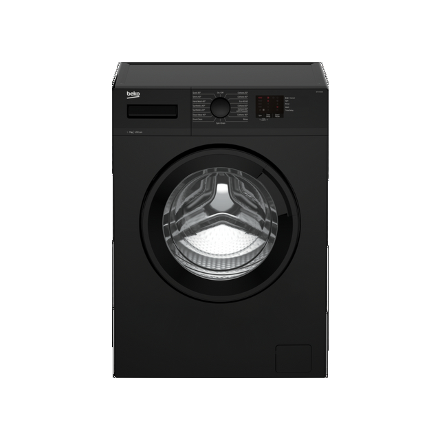 Beko WTK72041B 7kg 1200 Spin Washing Machine with Quick Programme - Black