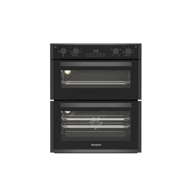Blomberg ROTN9202DX 59.4cm Built In Electric Double Oven - Dark Steel