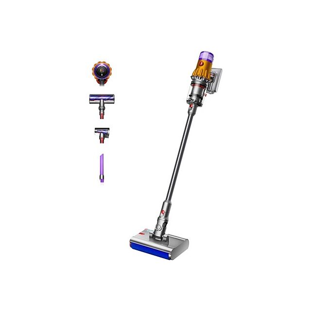 Dyson V12DETECTSUB Detect Slim Submarine Cordless Vacuum - 60 Minutes Run Time - Yellow/Nickel