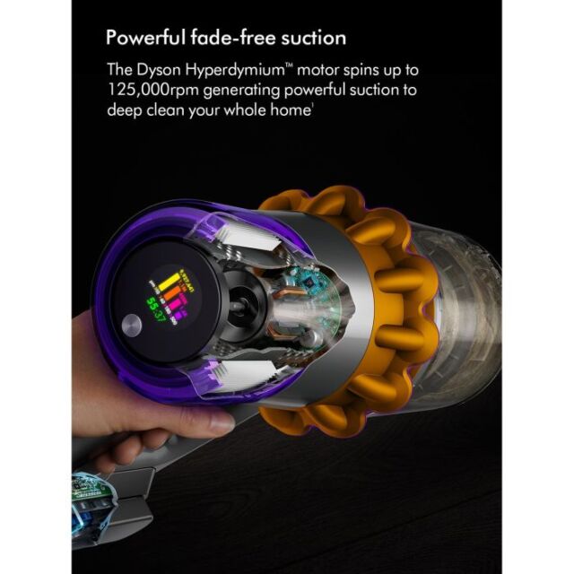 Dyson V15Extra Handheld Stick Vacuum Cleaner - 60 Minutes Run Time - Nickel/Blue