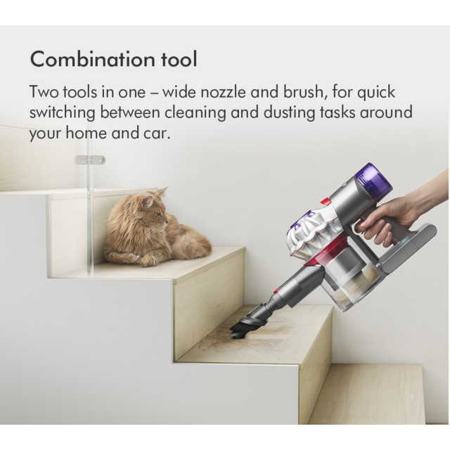 Dyson V8-2023 Cordless Stick Vacuum Cleaner - 40 Minutes Run Time - Silver