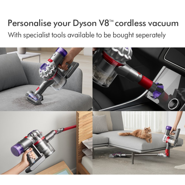 Dyson V8-2023 Cordless Stick Vacuum Cleaner - 40 Minutes Run Time - Silver
