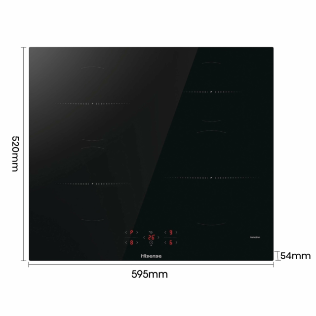 Hisense HI6401BSC 59.5cm Induction Hob - Black