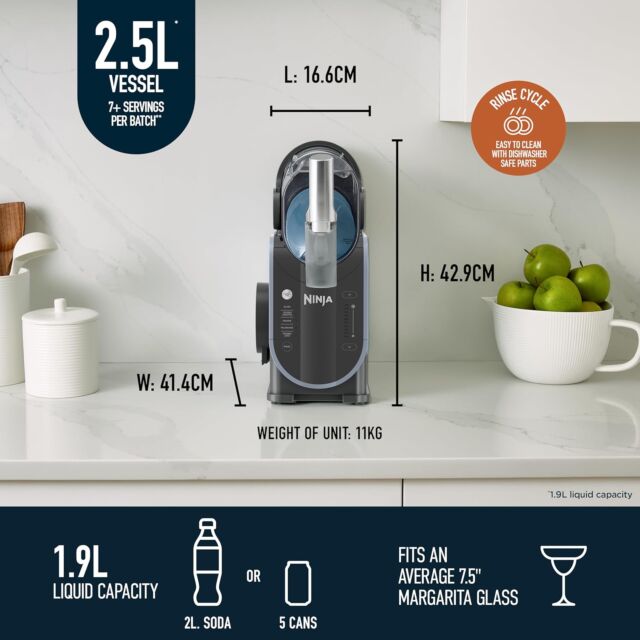 Ninja FS301UKY9 SLUSHi Frozen Drink Maker - Arctic Blue, Grey
