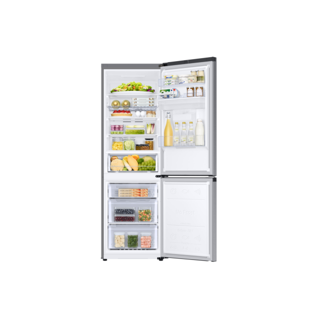Samsung RB34C632ESA/EU 59.5cm 65 / 35 Split Fridge Freezer - Silver / White