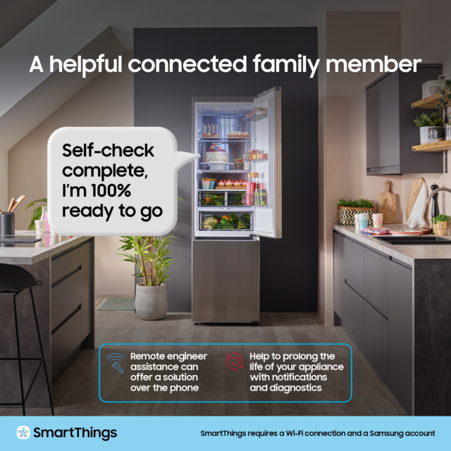 Samsung RB34C632ESA/EU 59.5cm 65 / 35 Split Fridge Freezer - Silver / White