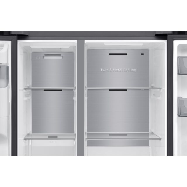 Samsung RS70F66KCFEU 91cm Side by Side American Fridge Freezer - Black