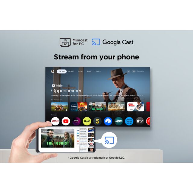 TCL 43P7K-UK 43inch 4K QLED Direct LED HDR Google TV