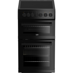 Beko EDVC503B 50cm Electric Double Oven with Ceramic Hob - Black